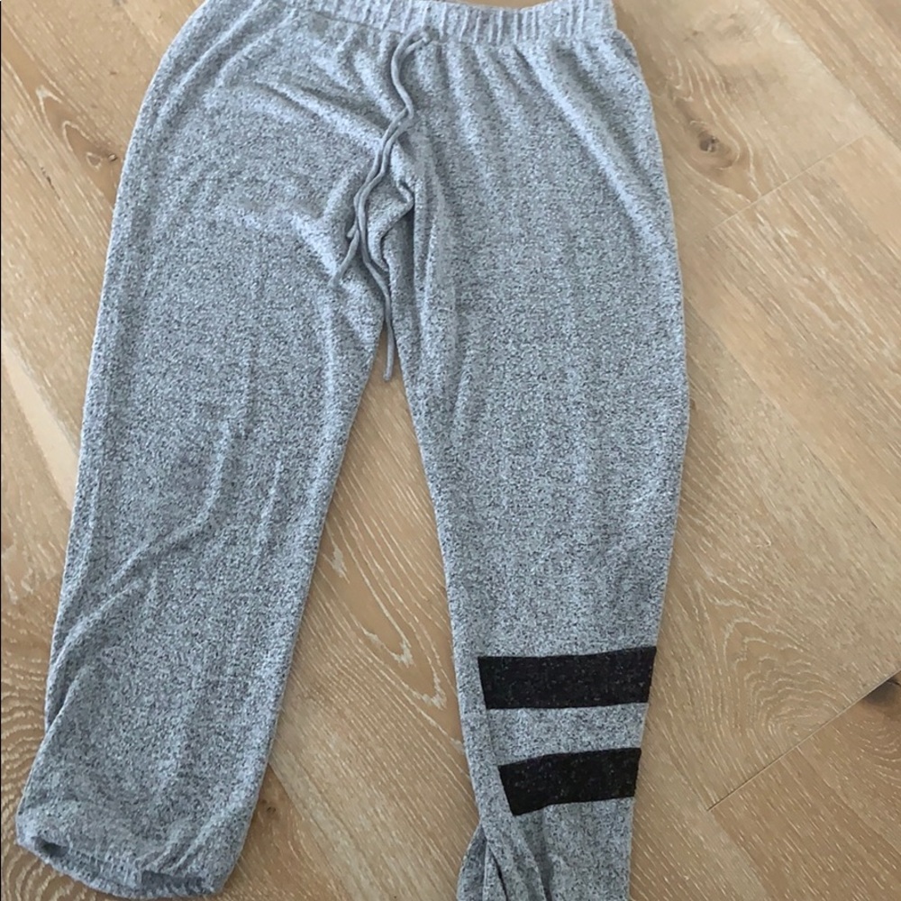 soft sweatpants with stripes
